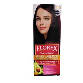 Florex super plaukų dažai 4.0 / raudonmedis
